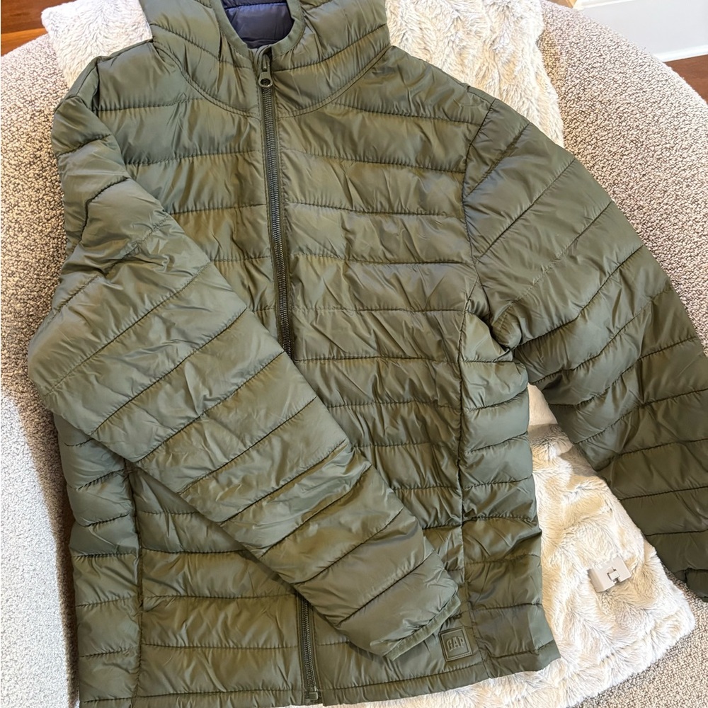 Olive Green Puffer Jacket